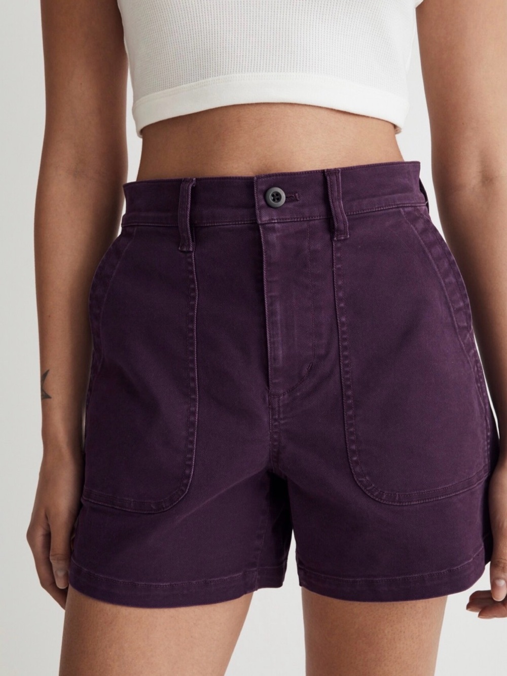 Madewell The Perfect Fatigue Shorts in Smoldering Plum size 10/30